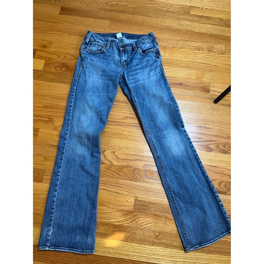 Silver Jeans Women Western Glove Works Aiko Bootcut Blue Denim Jeans 27x33